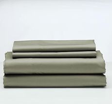 Cuddledown Heritage Sheet Set | 100% Cotton | Premium Quality | Ultra Soft Sateen Weave | Breathable | Deep Pockets | 4 Piece Set | King Size | Grove