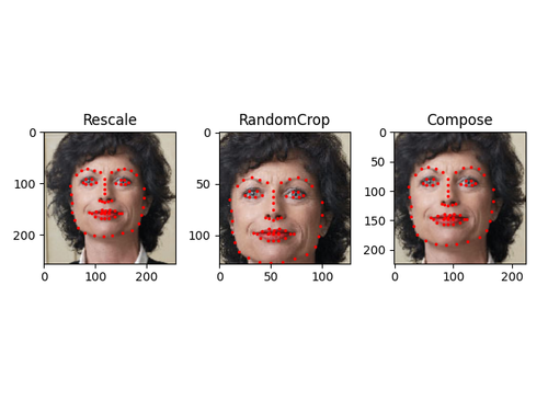 Rescale, RandomCrop, Compose