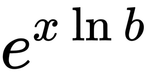 {\displaystyle e^{x\ln b}}