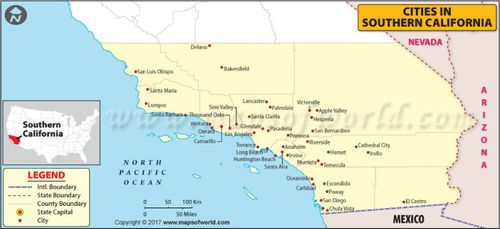 Map of Southern California Cities