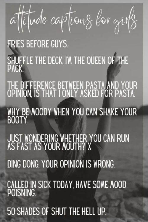 The image shows a list of captions for instagram.