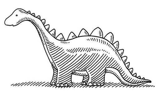 cute cartoon dinosaur drawing - cute dinosaur drawing stock illustrations