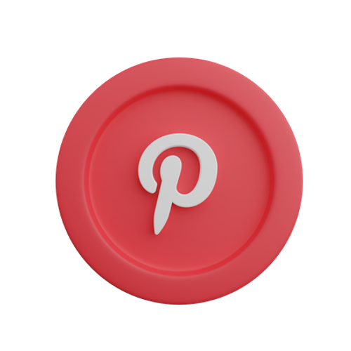 Free Pinterest  3D Logo