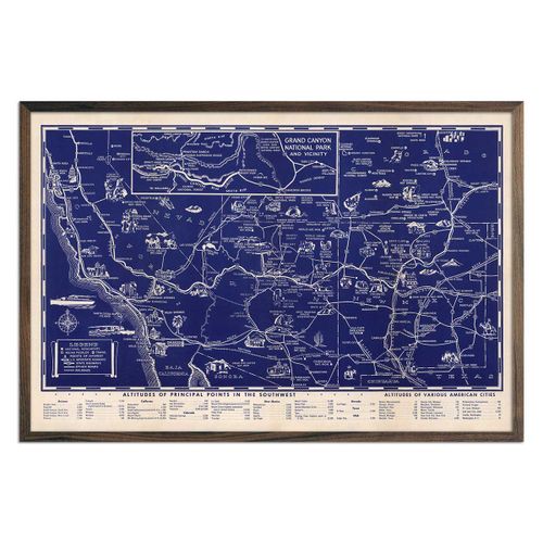 Great Southwest 1946 Map - Muir Way - Vintage Map