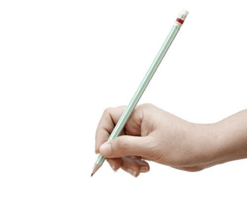 mujer mano participación un lápiz a escribir png
