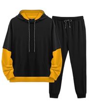 LecGee Men 2 Piece Tracksuit Athletic Sweatsuit Set Drawstring Hoodie Hooded Sweatshirt Lounge Pants Winter Clothes(Y,S)