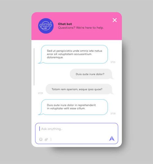 Chat bot window for website and mobile app Chat bot window for website and mobile app isolated on background. Social communication chatting. Group text messaging app. Vector 10 eps chat bot stock illustrations