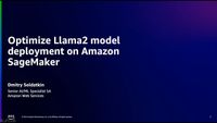 Run inference on Amazon SageMaker | Step 3: Optimize model deployment ...