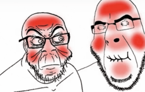 a drawing of a man with glasses and a beard