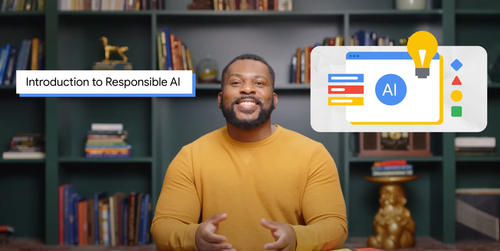 一位男性正在解释 Responsible AI