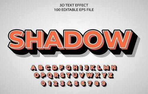 3d editable text effect Free vector
