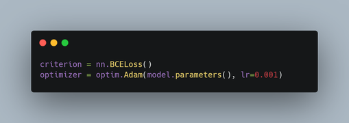 Image for Defining The PyTorch Loss Function And Optimizer