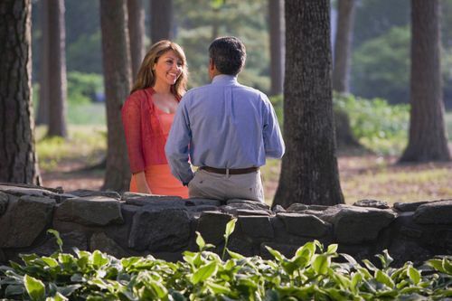 Couple communicating in nature FREE Stock Photo, couple, communication, nature picture