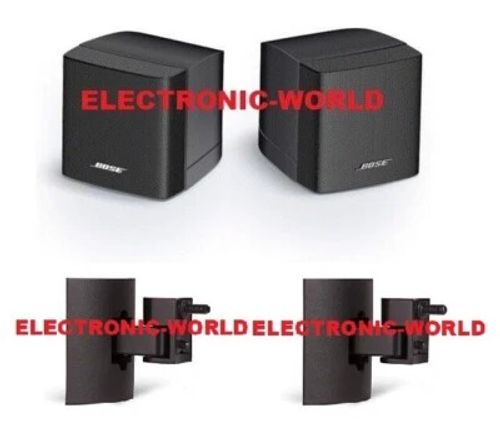 MINT Pair Bose Single Cube Black Speakers & Wall Mounts Acoustimass Lifestyle - Image 1 of 4