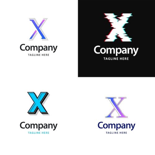 Free Vector letter x big logo pack design creative modern logos design for your business
