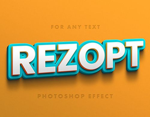 Free 3D Playful Letters PSD Text Effect