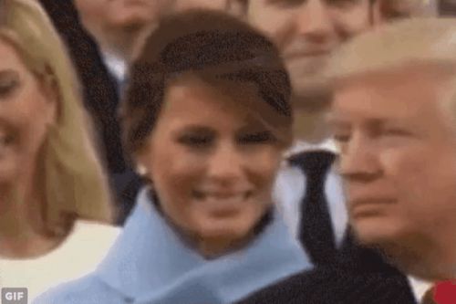 Melania Trump face fall
