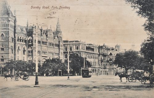 Esplanade & Hornby Roads Bombay, 11 Old Postcards