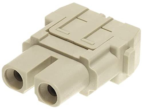 Han 40A axial module, female 6-10 mm²
Rectangular Socket Insert, 8- 10AWG, Screw, 1000V, 40A, Han-Modular Series