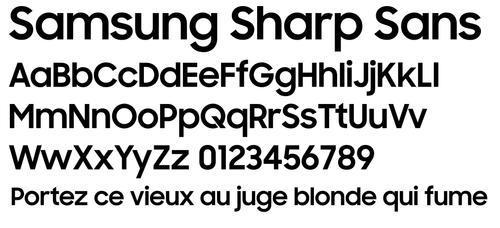samsung sharp sans sample
