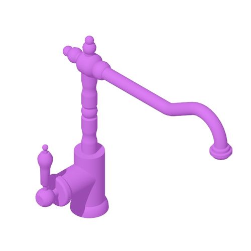 Perspective view of a 3D model of the IKEA Glittran Kitchen Faucet