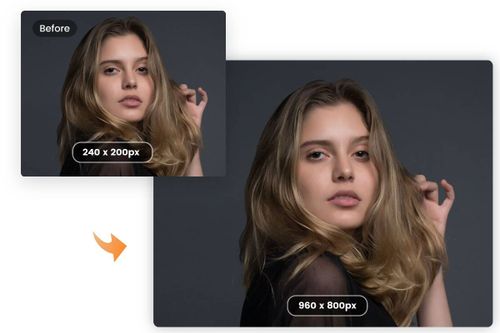 Upscale a portrait photo to 4x with Fotor's free AI image upscaler