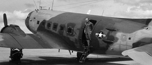 captain james clapper following his flying mission on douglas ec 47 skytrain
