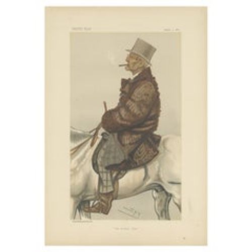 Antique Vanity Fair Print 'The Jockey Club' Frederick Barne – 1882