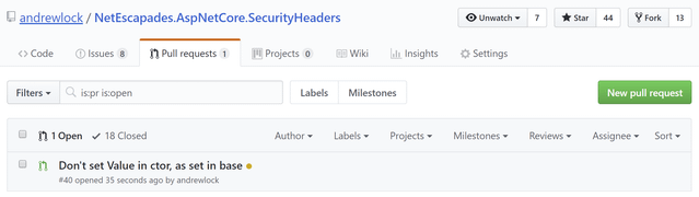 PR created on GitHub.com