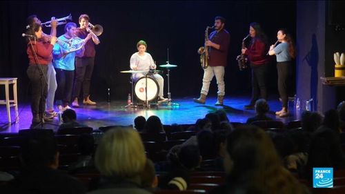 Un spectacle musical à Haïfa, en Israël.