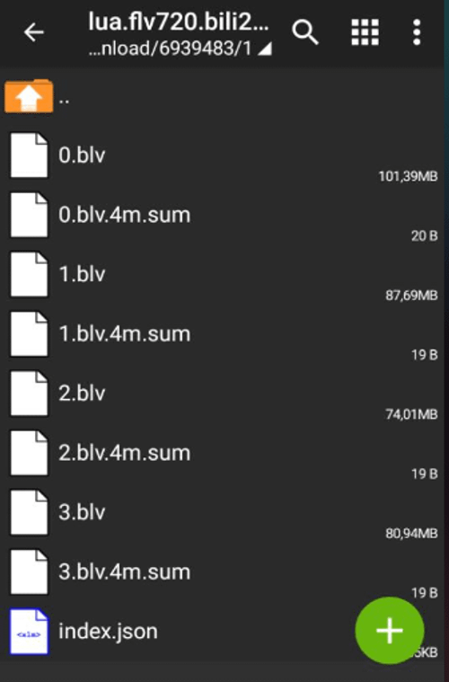 r/Bilibili - You don't need the .SUM and .JSON files. Just export the .BLV files.