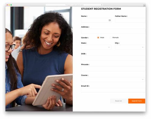 split-screen style form design