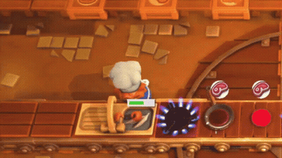 A Cartoon Chef Is Cooking In A Kitchen With A Green Sign That Says ' Cooking ' On It GIF