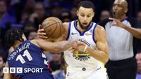 NBA: Philadelphia 76ers struggle without Joel Embiid in defeat by Golden State Warriors - BBC Sport