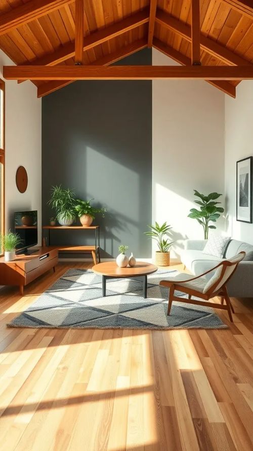Minimalist Mid Century Modern Living Room