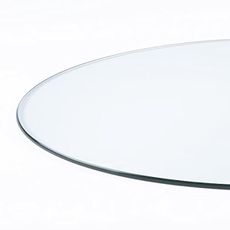 Spancraft 48" Inch Round 3/8" Thick Clear Glass Table Top with Pencil Edge Edge and Tempered Glass, Replacement Glass Table Top, Great for Dining Tables, end Tables, and Outdoor Patio Table Tops or