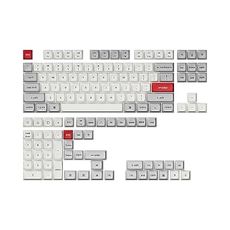 Keychron KSA Profile Double-Shot PBT Keycap Set, 137 Keys, Light Grey and White, Compatible with MX Mechanical Switches, Non-Shine-Through, Fits ANSI Layouts (100%, TKL, 96%, 75%, 65%, 60%)