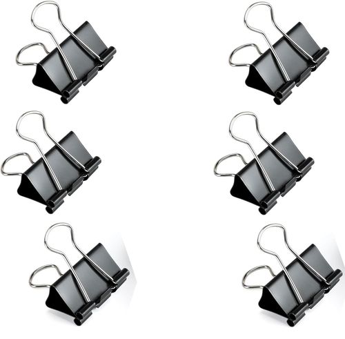HAALII Binder Paper Clips, Small Clip，Binder Clips Paper Clamps one Sizes, 0.75 inches Wide, 60 Count (Black)