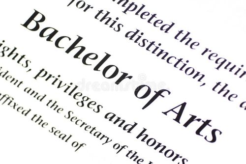 A close up of a Bachelor of Arts College Degree. Bachelors degree stock images, royalty-free photos and pictures