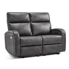 MCombo 56" Zero Wall Recliner Loveseat, 2-Seat Power Wall Hugger Sofa with USB & Type-C Dual Ports, for Small Space, Living Room, RV PR646M1 (Dark Grey, Loveseat)
