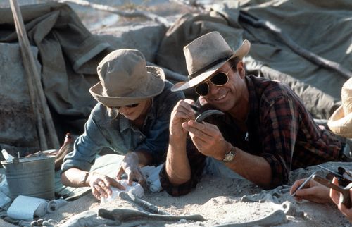 Laura Dern and Sam Neill in Jurassic Park (1993)
