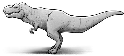 Finished dinosaur sketch.​