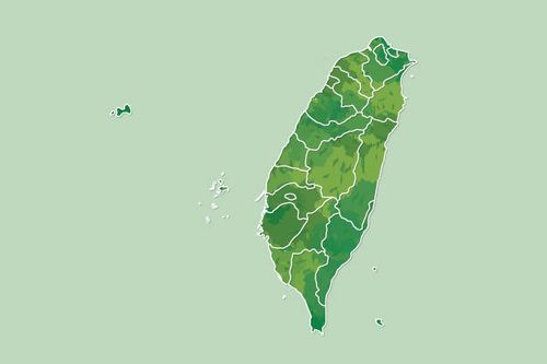 Taiwan watercolor map vector illustration of green color with border lines of different counties on light background using paint brush in page Taiwan watercolor map vector illustration of green color with border lines of different counties on light background using paint brush taiwan map stock illustrations
