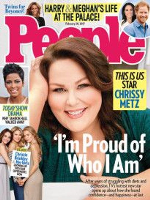 the cover of people magazine with an image of a woman holding a sign that says, i'm proud of who i am