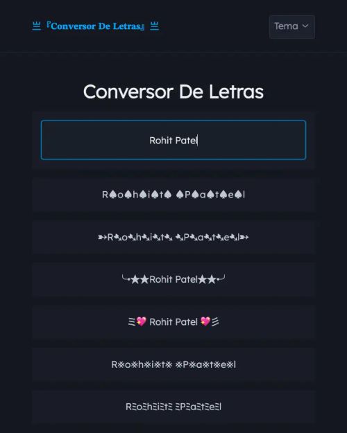 Conversor De Letras