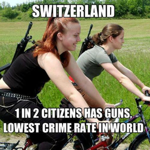 So what/if/Switzerland has high gun ownership and low gun crime - CWRE