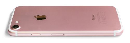 Back and side detail from a standard iPhone 7 in Rose Gold
