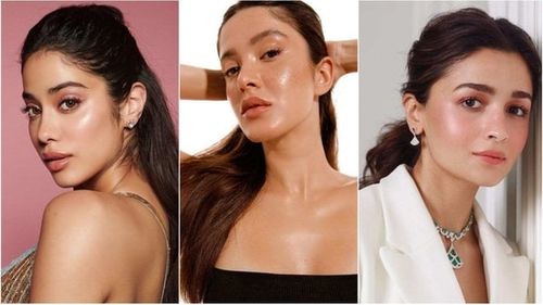 From Janhvi Kapoor to Alia Bhatt, many leading ladies of Bollywood have aced the glass skin trend with their flawless and dewy makeup looks.(Instagram )