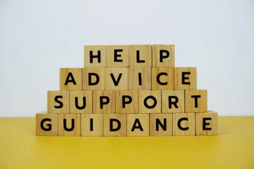 Help Advice Support Guidance Wooden Blocks Alphabet Letterstop View Wooden — Stock Photo, Image