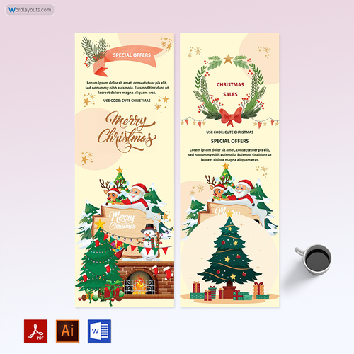 Free Christmas & New Year Gift Certificate Template for Word, PDF and Adobe Photoshop